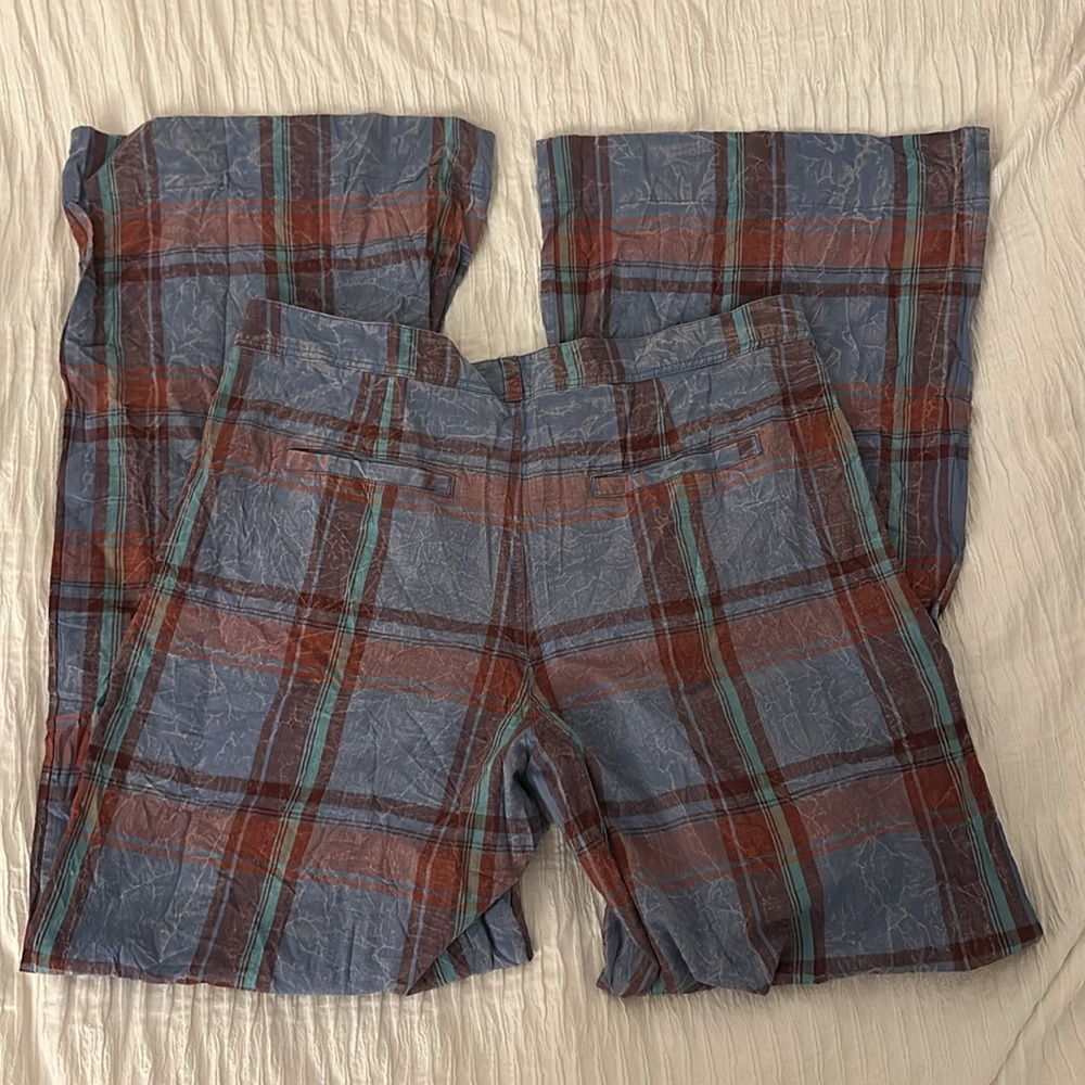 Anthropologie Plaid Wide Leg Pants - Picture 9 of 11